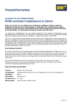 200901 Pressemitteilung CH Franklinturm Projektmeilenstein CH